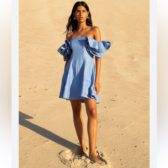 AJE.‎ TWYLA MINI DRESS Blue size 10 - Picture 2 of 11